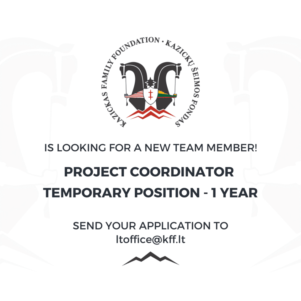KFF Vilnius office team is looking for a project coordinator (temporary position - 1 year)